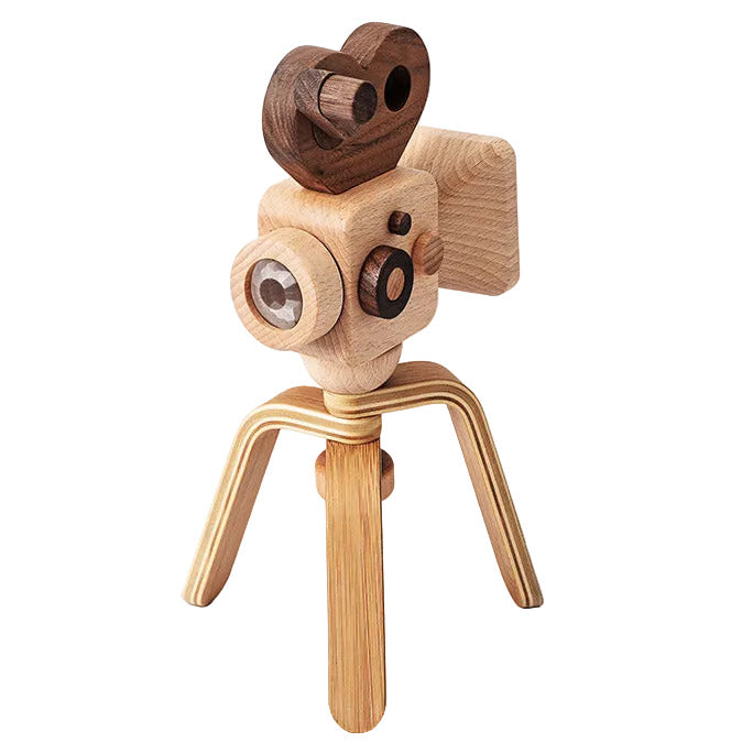 Super 16 Pro Wooden Toy Camera With Tripod