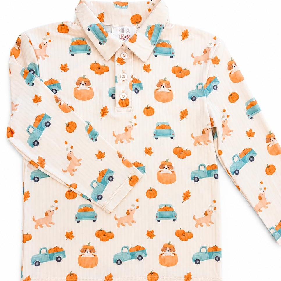 Pumpkin Spice Pups L/S Polo