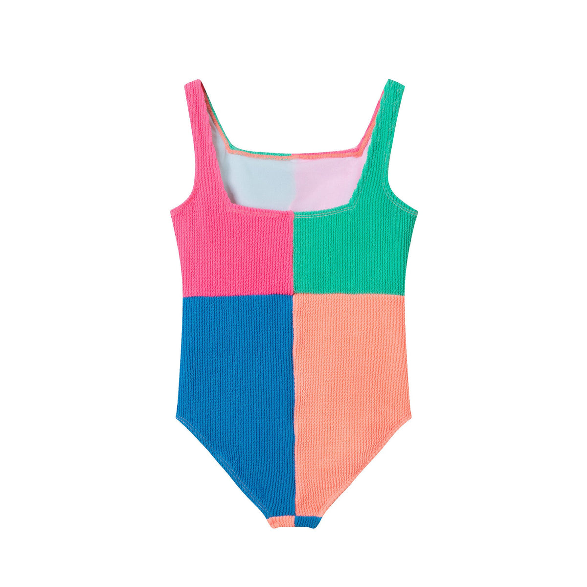 Kids (7-16) One Piece Swim Suit | Multi Color Block
