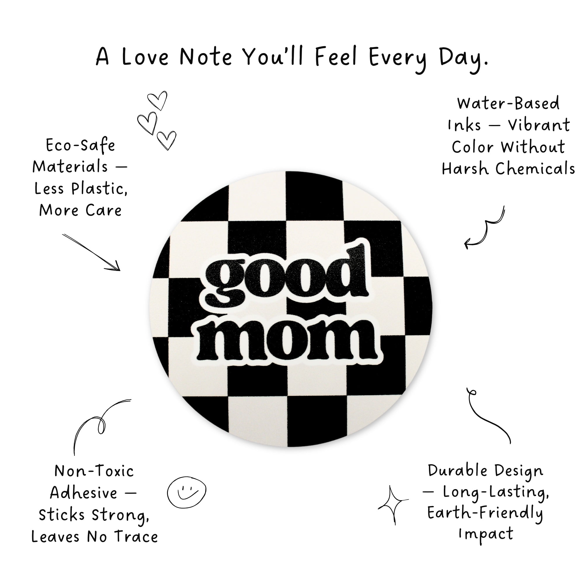 Good Mom Checkerboard | Sticker