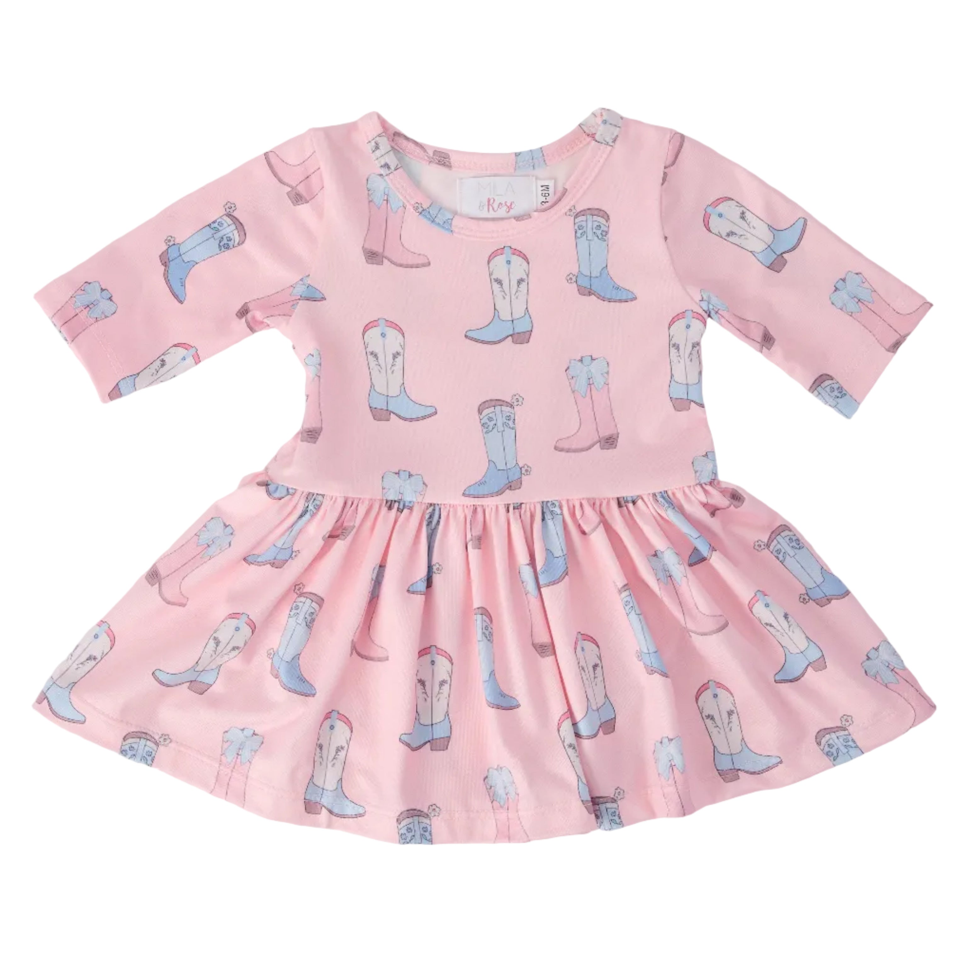 Ribbons & Rodeos 3/4 Sleeve Twirl Bodysuit