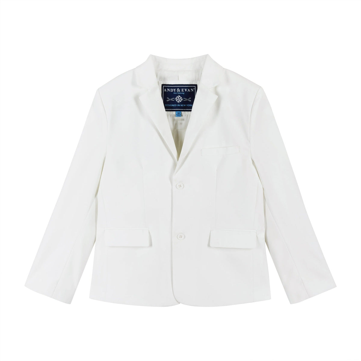 4-Piece Suit Set (Size 8-14 Years) | White