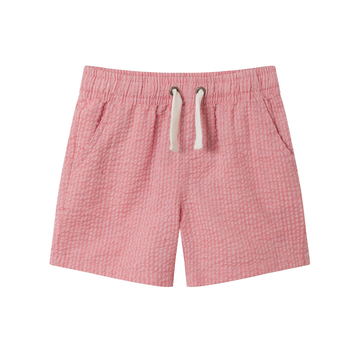 Kids (3-7) Seersucker Shorts | Coral
