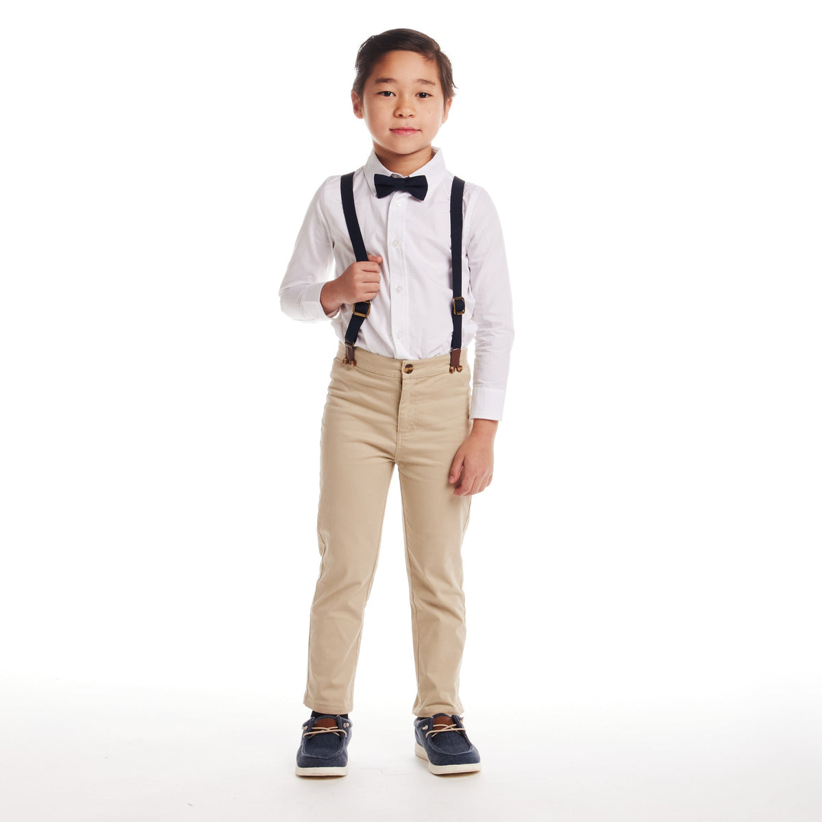 Boys Suspender Set | Navy & Khaki