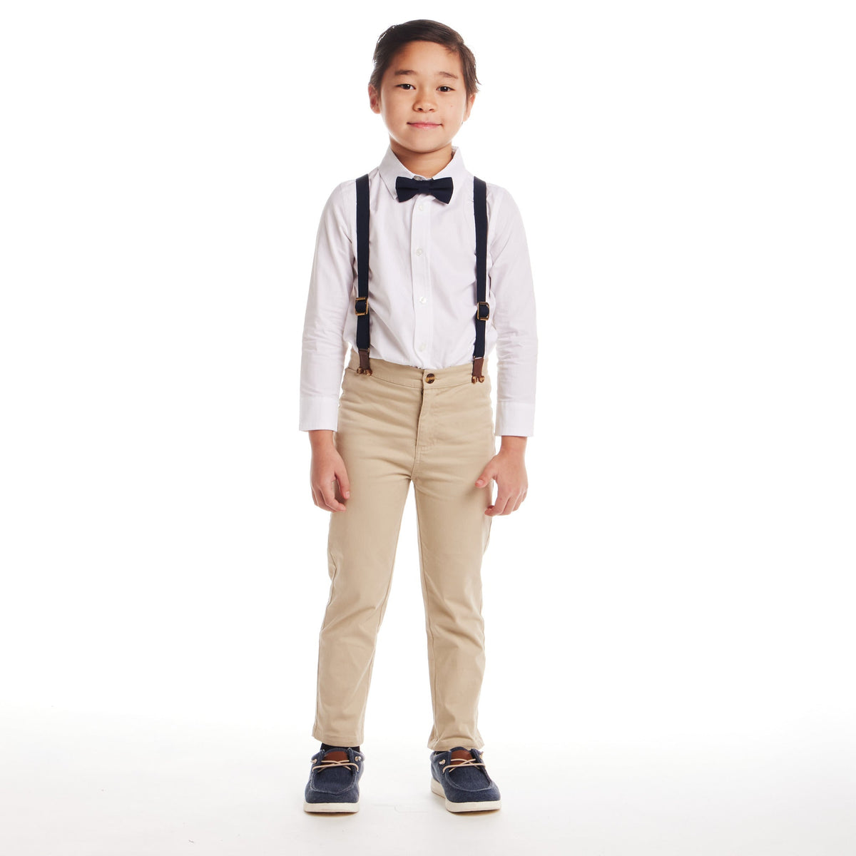 Boys Suspender Set | Navy & Khaki