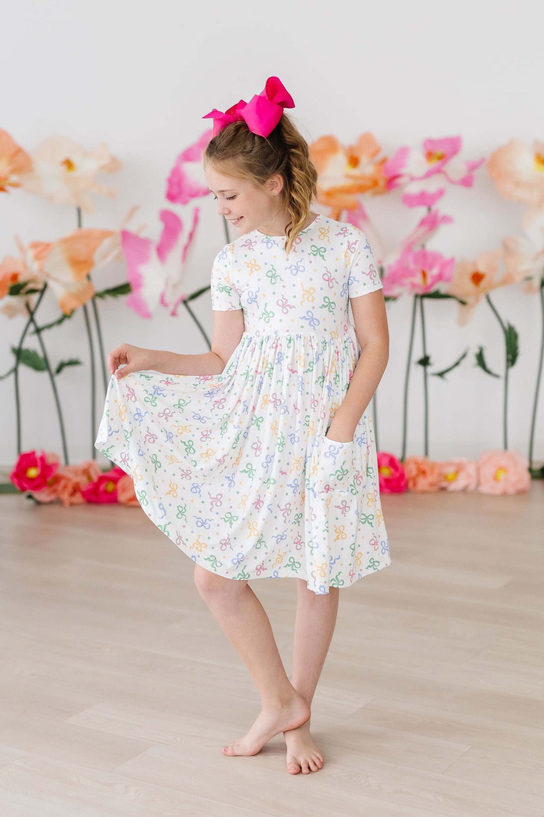 SALE Tied in Love S/S Pocket Twirl Dress