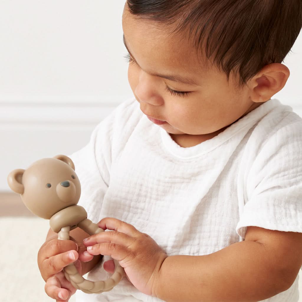 Sweetie Rattle™ Silicone Teether - Bear