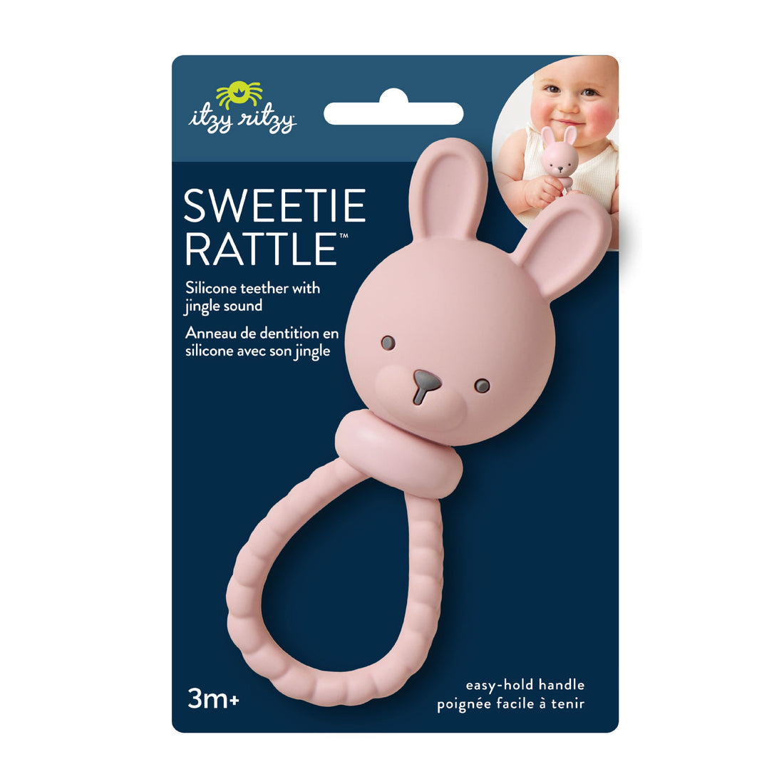 Sweetie Rattle™ Silicone Teether - Bunny