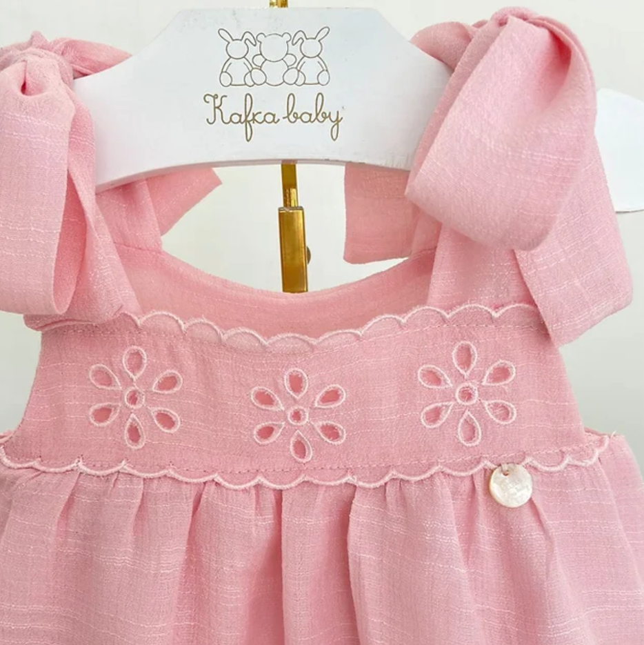 Pale Pink Cotton Voile Dress