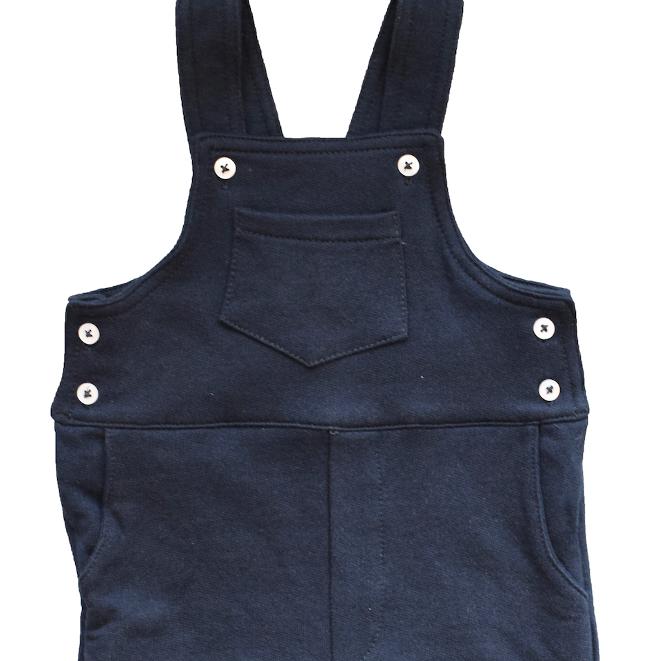 Navy Knit Dungaree