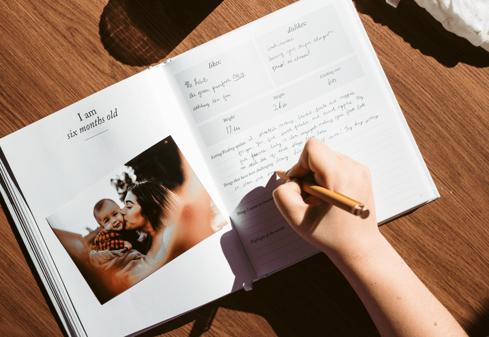Baby's First Year Memory Book & Photo Album - Sky Blue