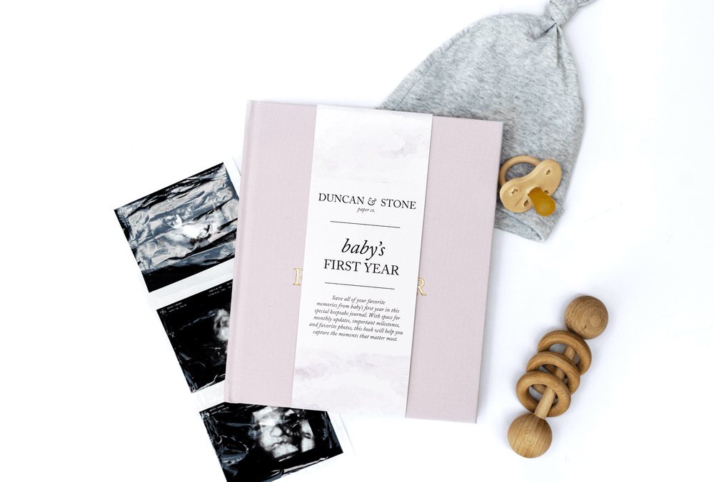 Baby's First Year Memory Book & Photo Album - Lilac