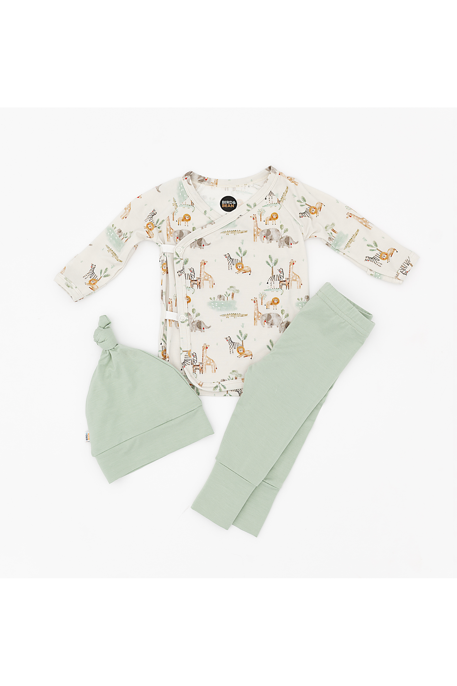 Take Me Home Bamboo Set – Soft Savannah Newborn Outfit (3-Piece)