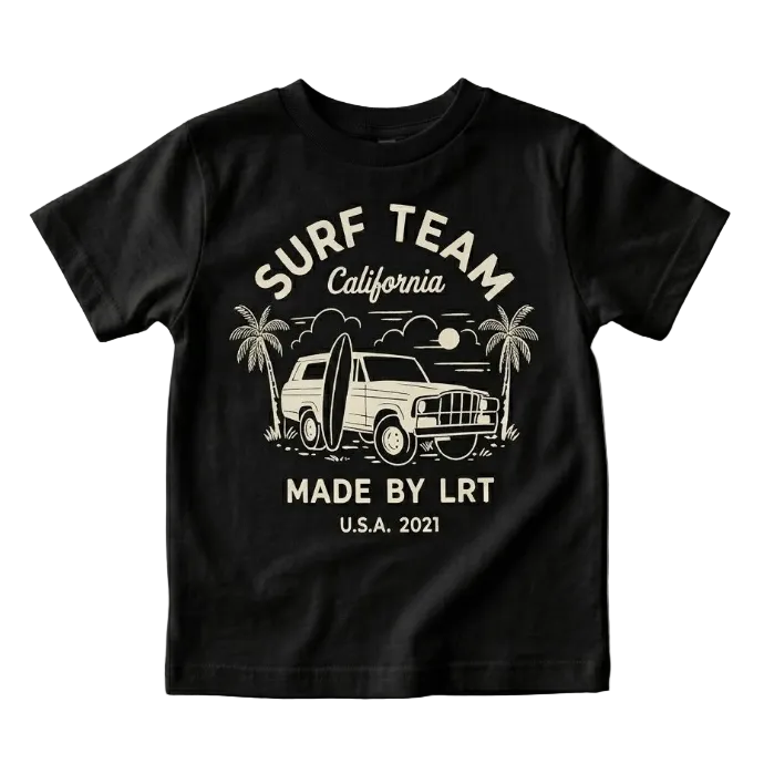 THE SURF TEAM TEE - BLACK