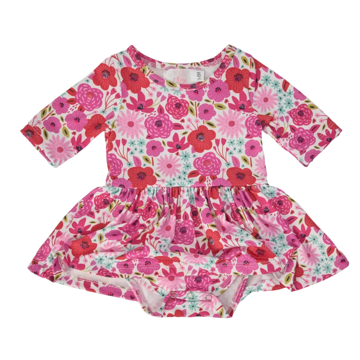 Secret Garden 3/4 Sleeve Twirl Bodysuit