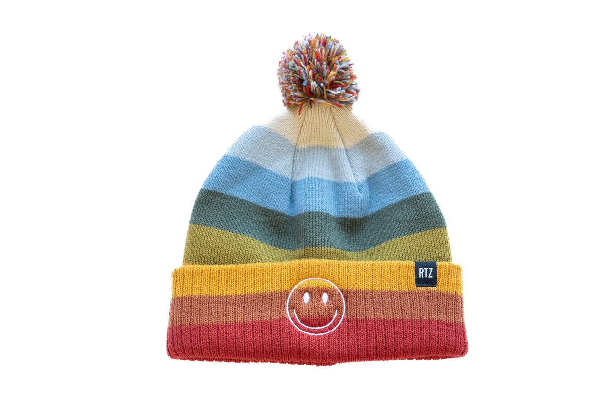Smiley Pom Pom Hat