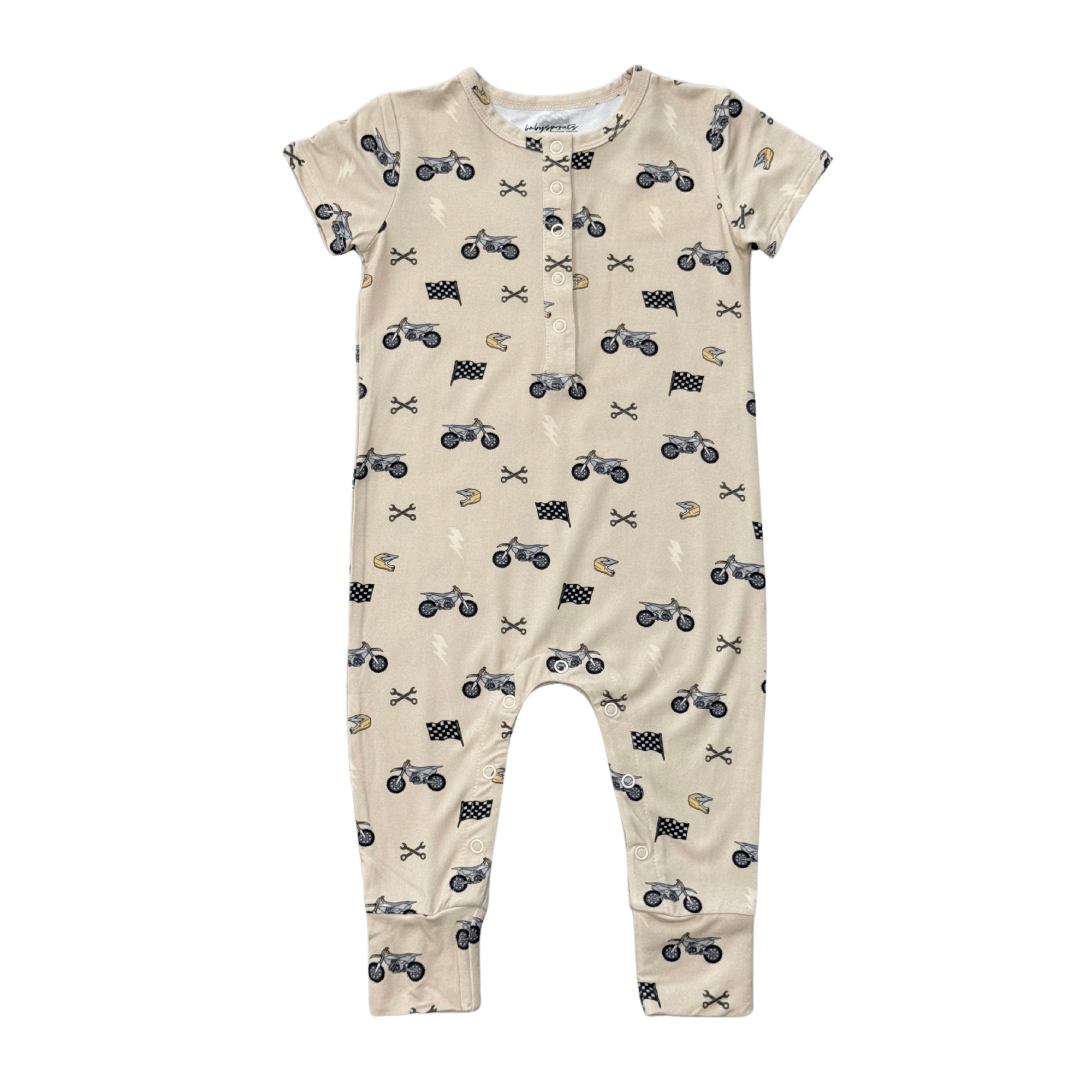 Short Sleeve Henley Romper