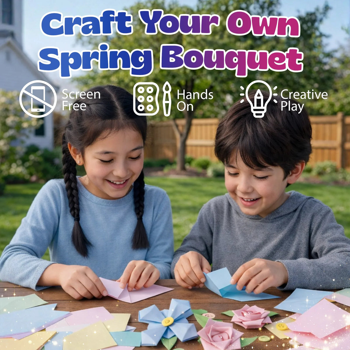 Flower Origami Kit - Spring Colors