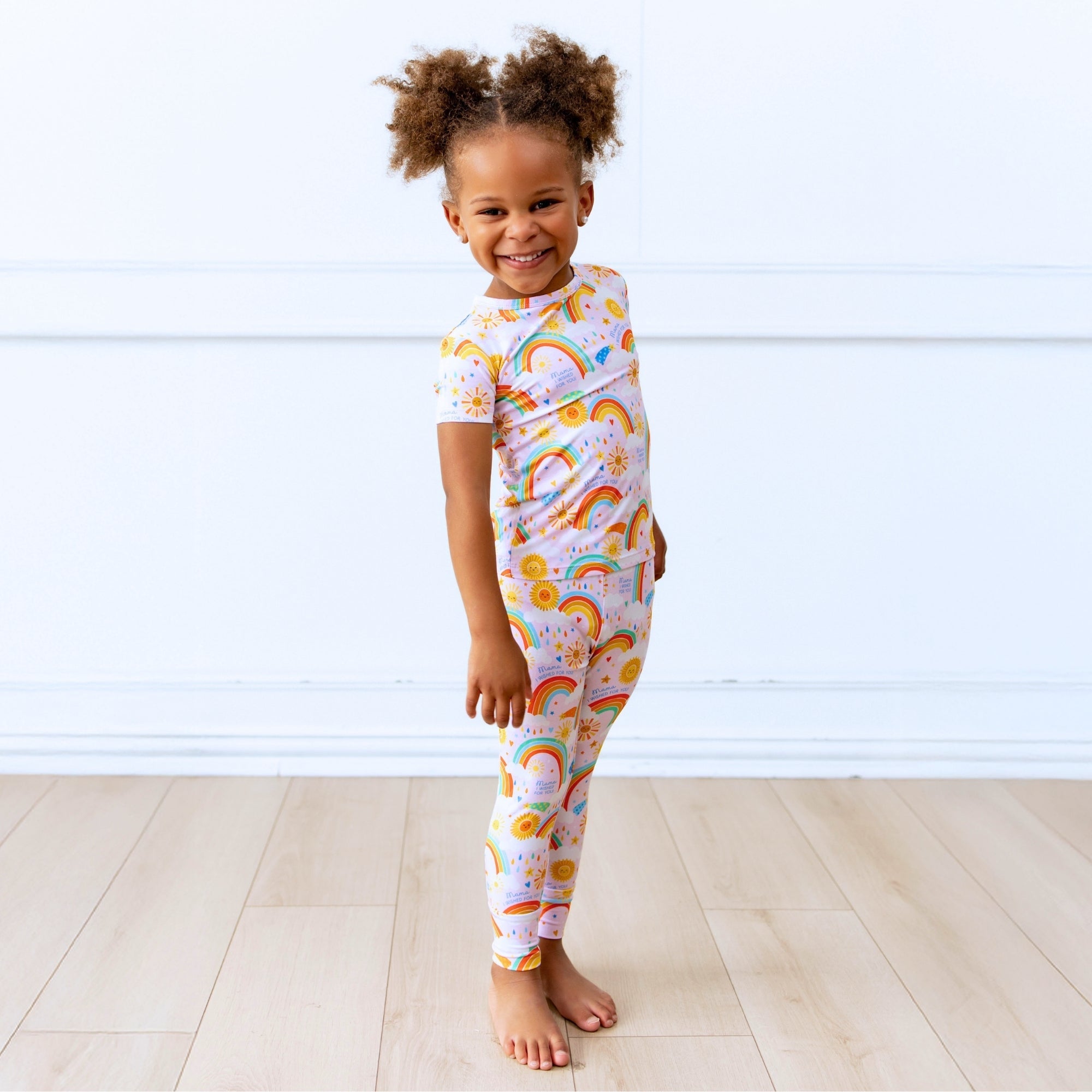 The Second-Skin 2-Piece Short Sleeve Pajama | Here Comes the Sunshine (Pink)