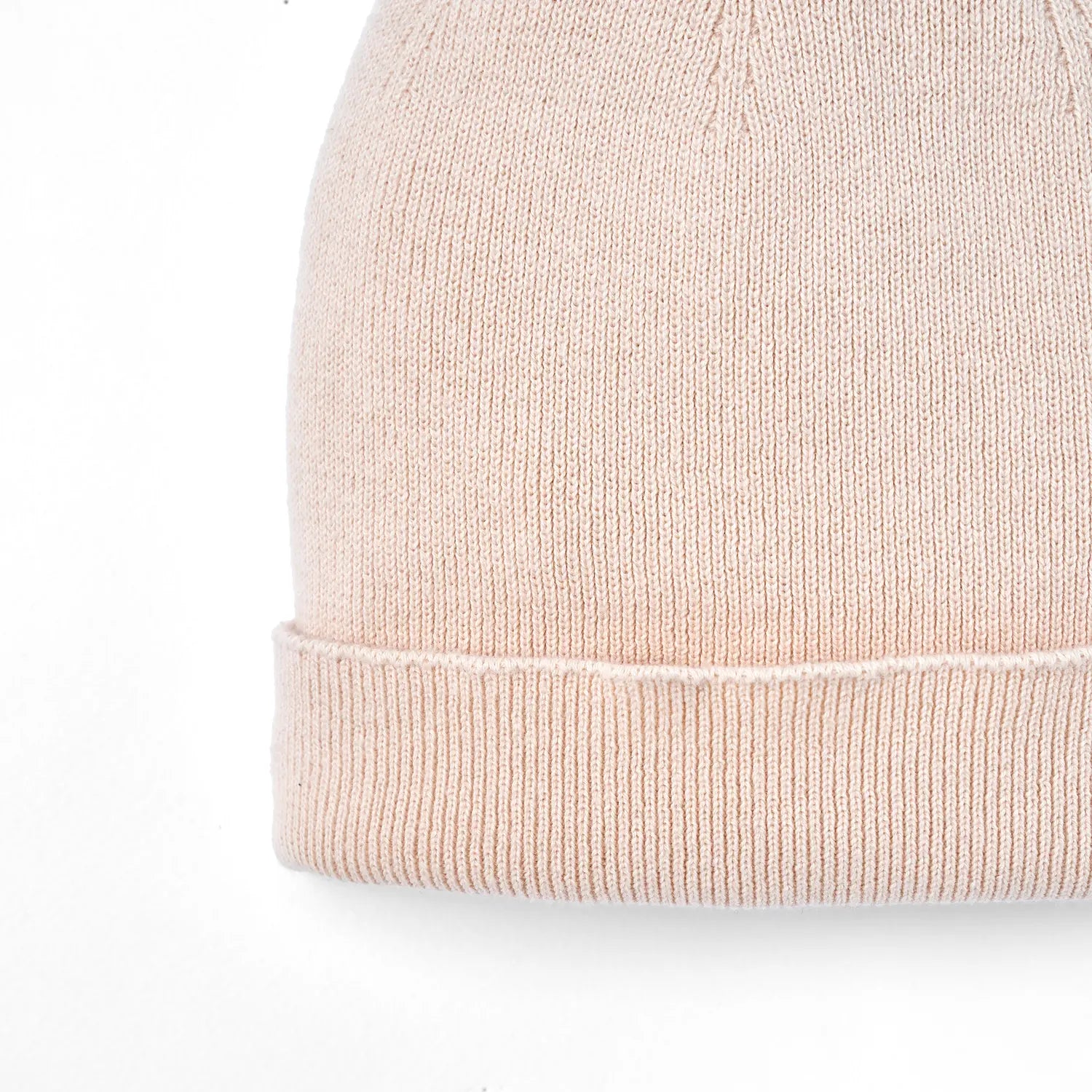 Knit Baby Pom Beanie in Beige