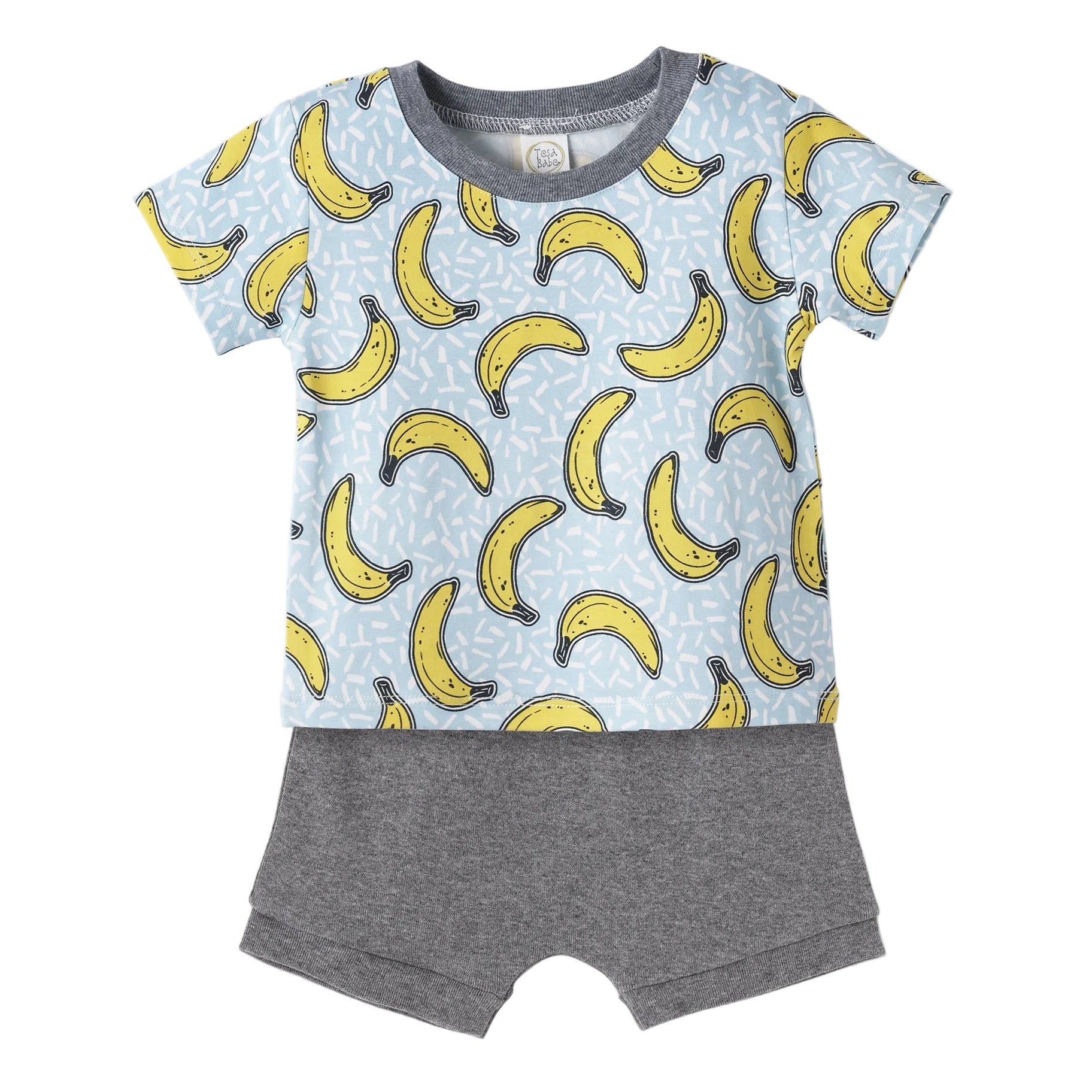 Banana Split Bamboo T-Shirt & Cotton Shorts Set for Boys