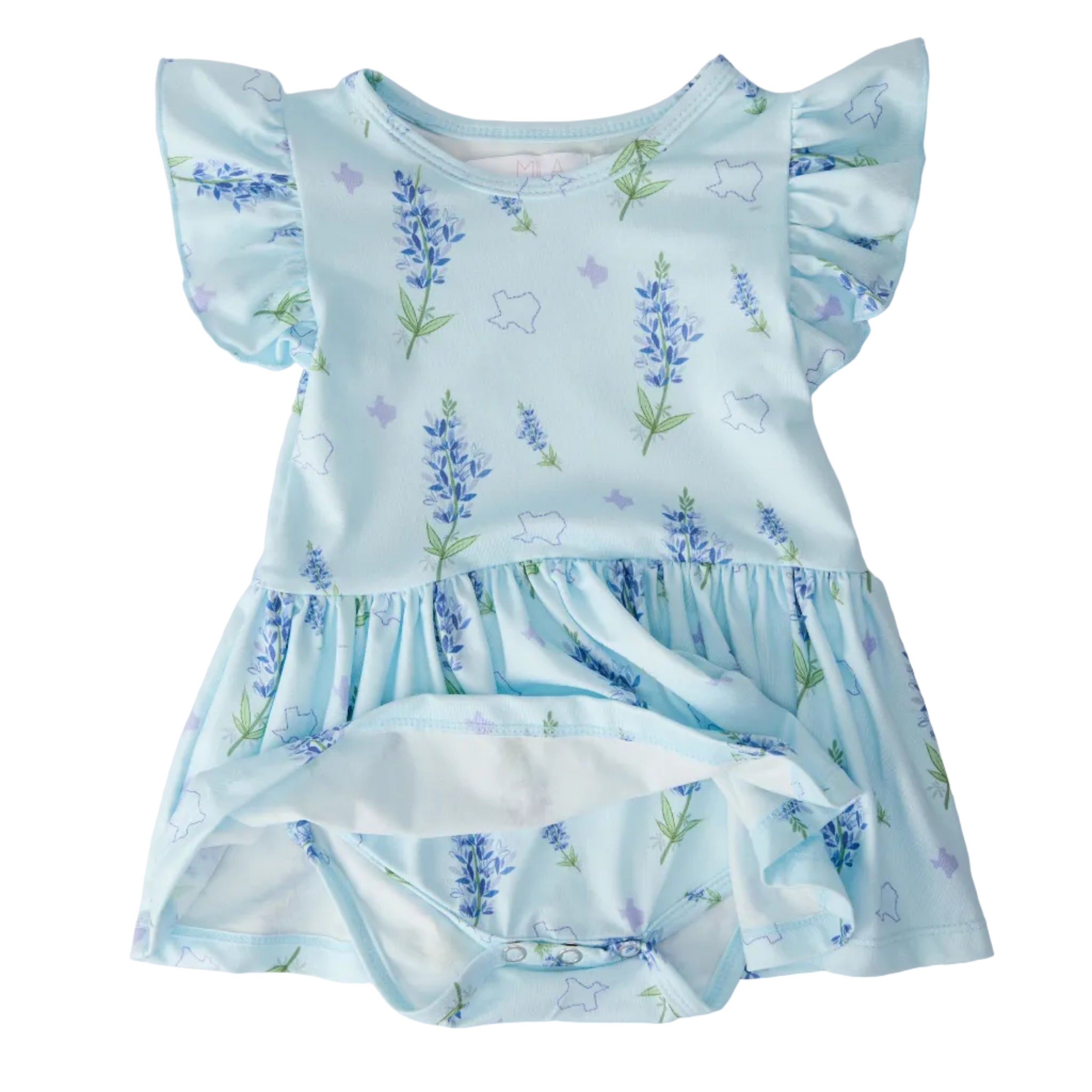 Texas Bluebonnets S/S Flutter Twirl Bodysuit