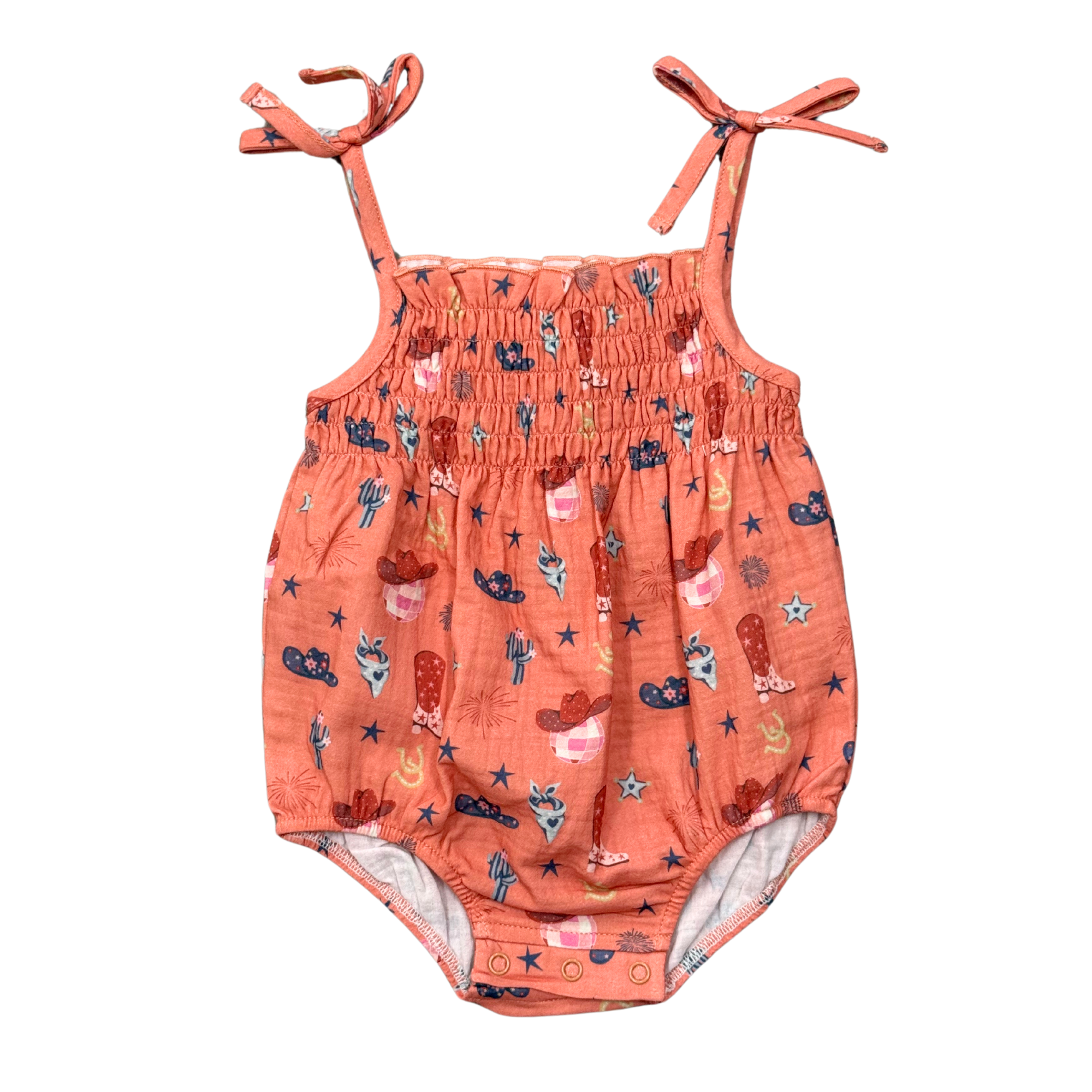 Baby Girl's Tie-Smocked Bodysuit