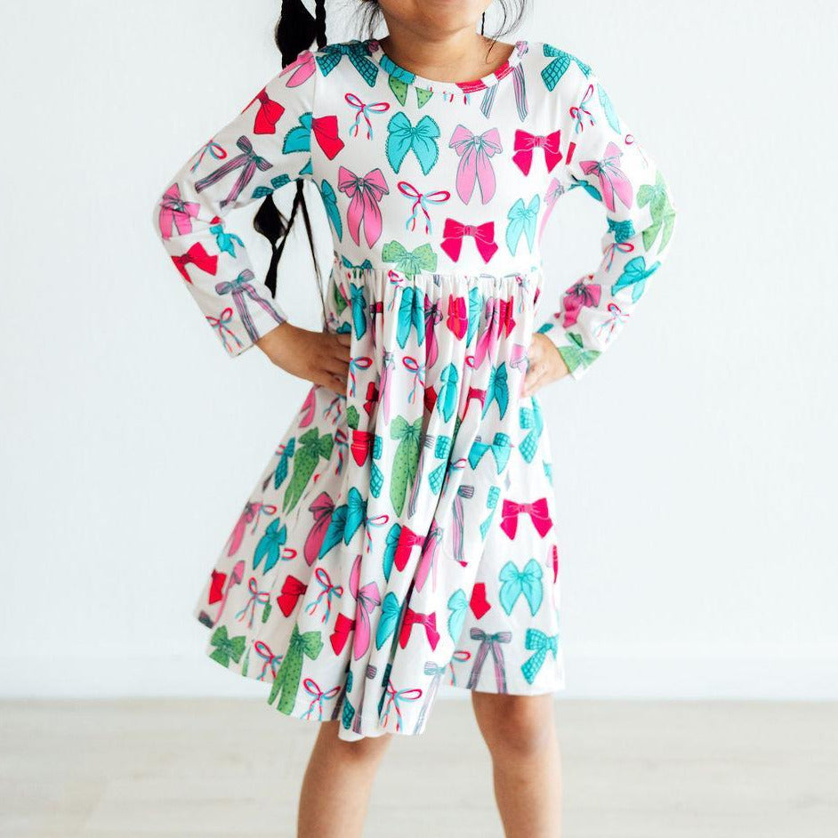 Twirls & Ties L/S Pocket Twirl Dress