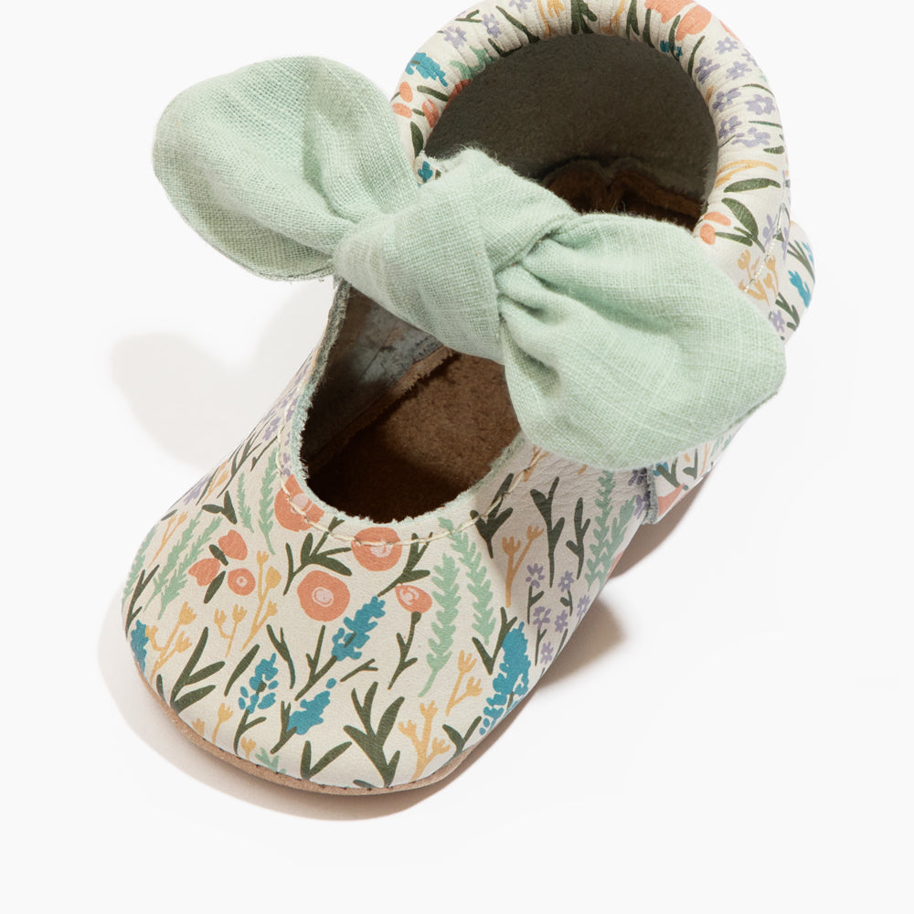 Wallflower Knotted Bow Baby Shoe