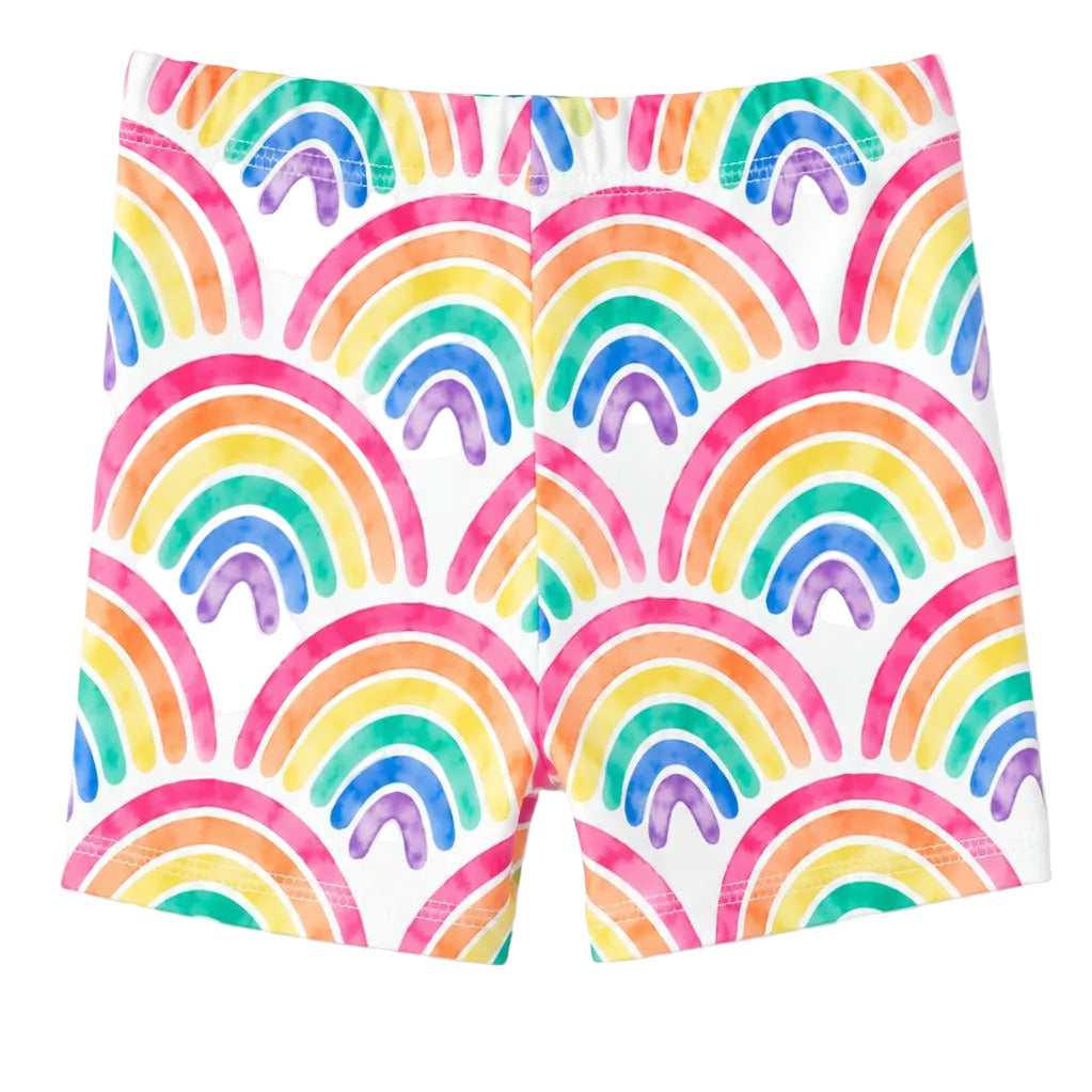 Watercolor Rainbows Twirl Shorts