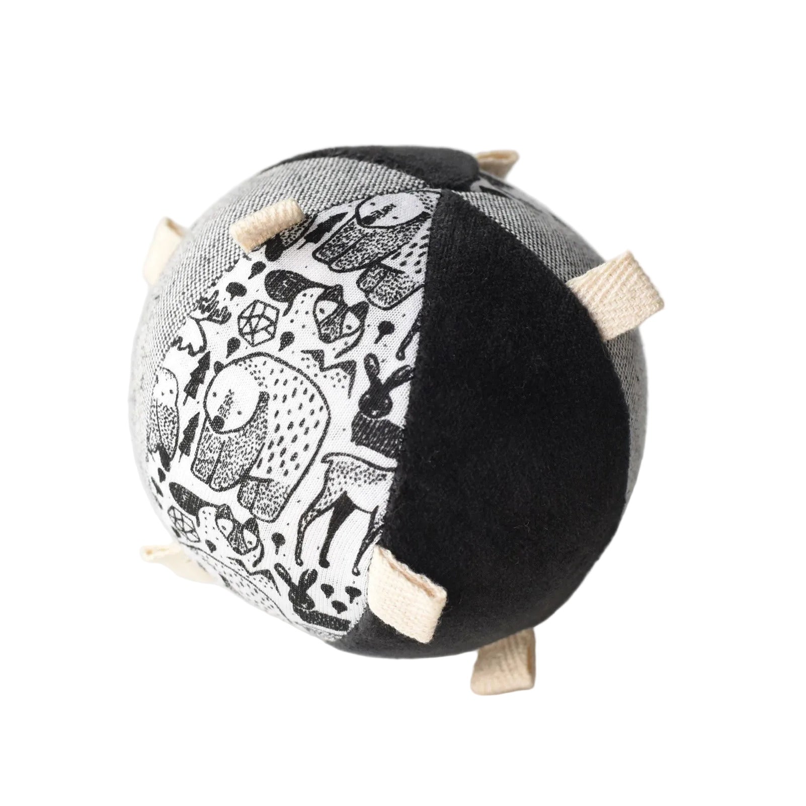 Taggy Ball with Rattle - Nordic