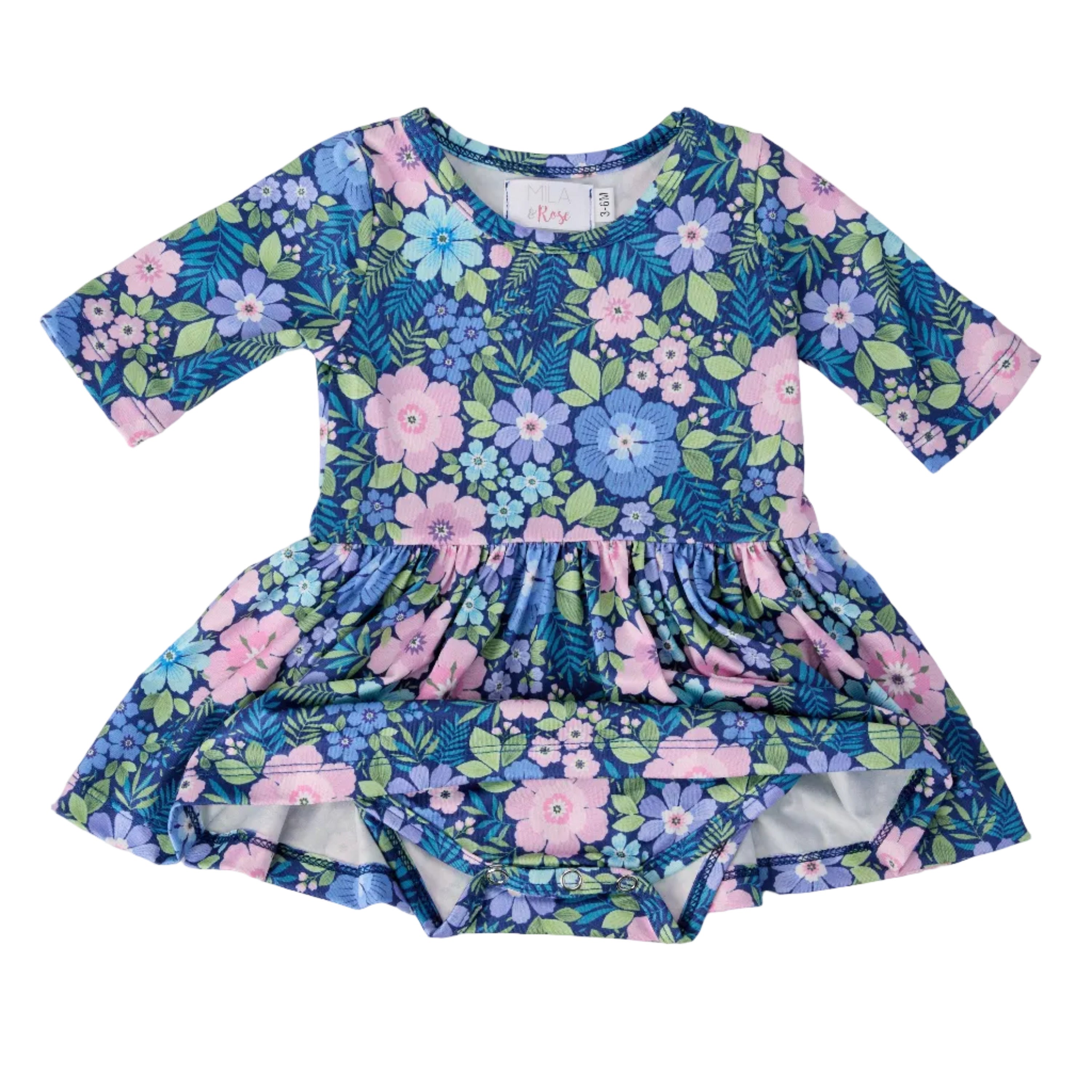 Whimsy 3/4 Sleeve Twirl Bodysuit