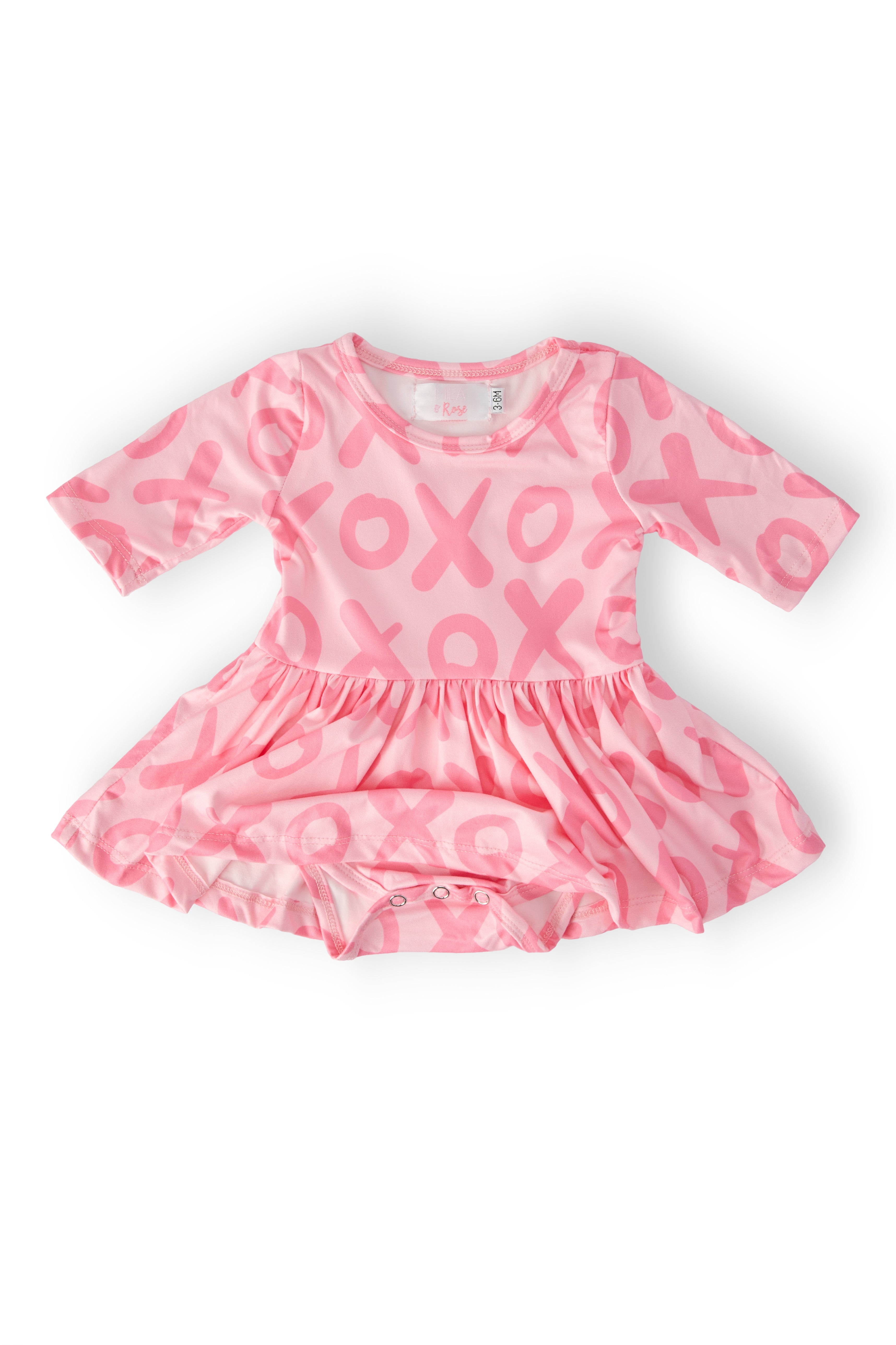 XOXO 3/4 Sleeve Twirl Bodysuit