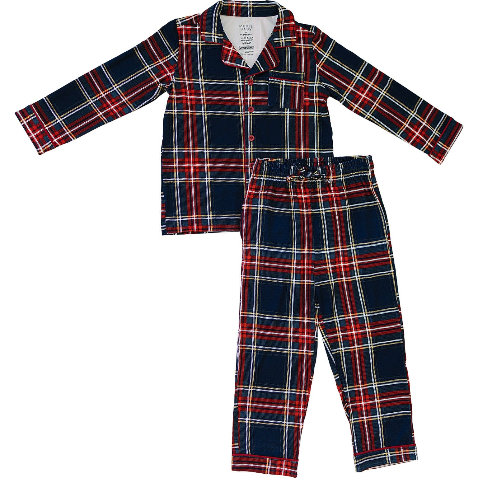Christmas Plaid Collared Lounge Set