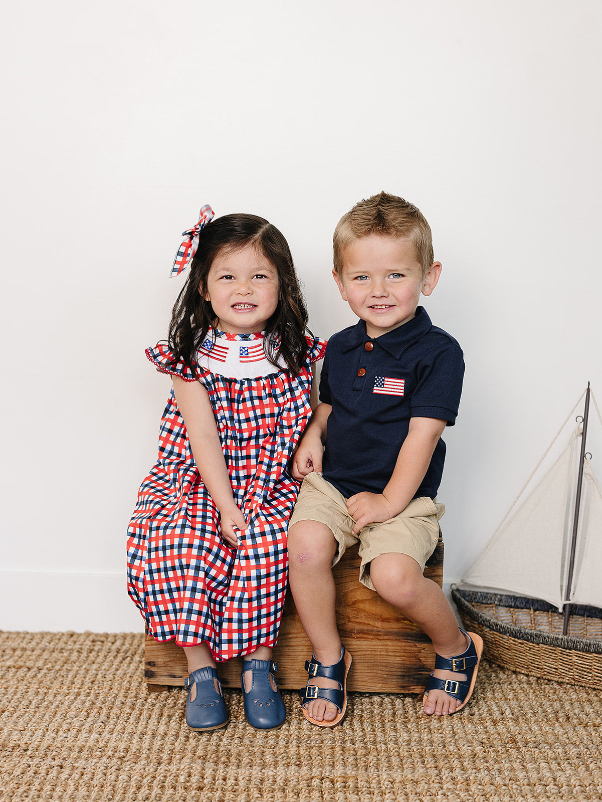 All American Plaid Hair Bows