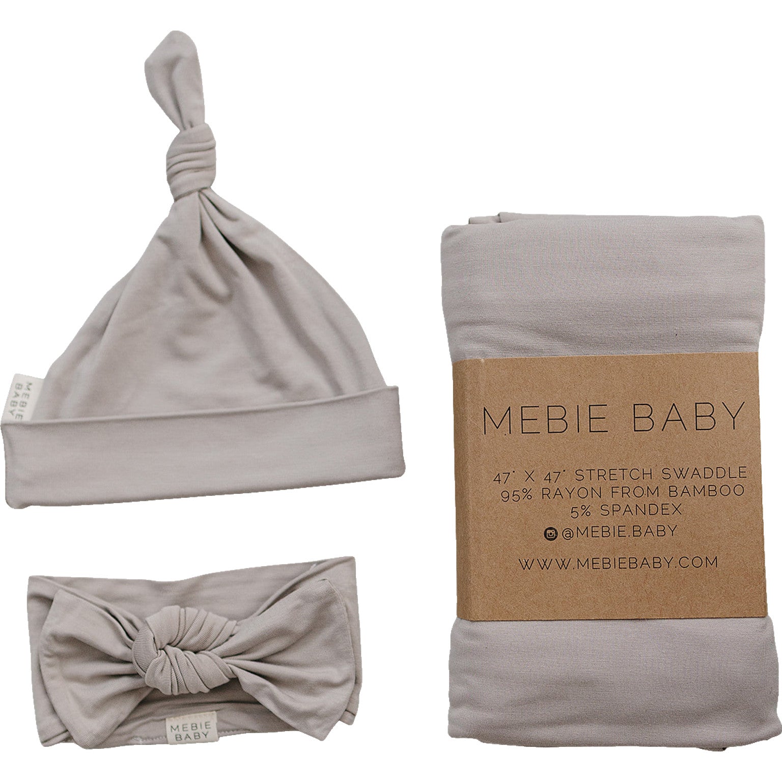 Oatmeal Bamboo Hat OR Head Wrap Set