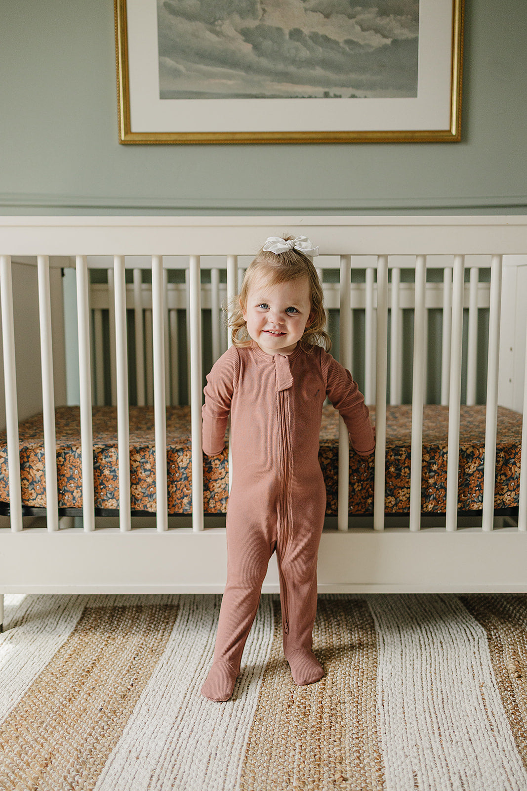 Dusty Rose Organic Cotton Ribbed Zipper