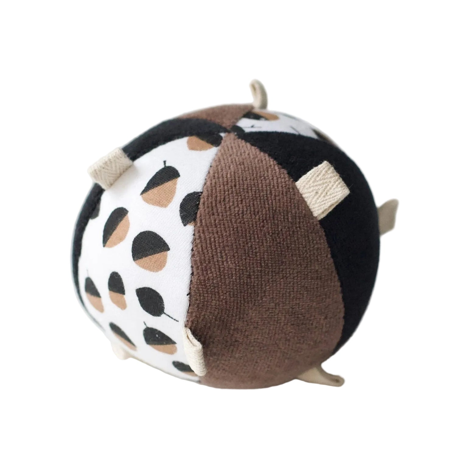Taggy Ball with Rattle - Acorn