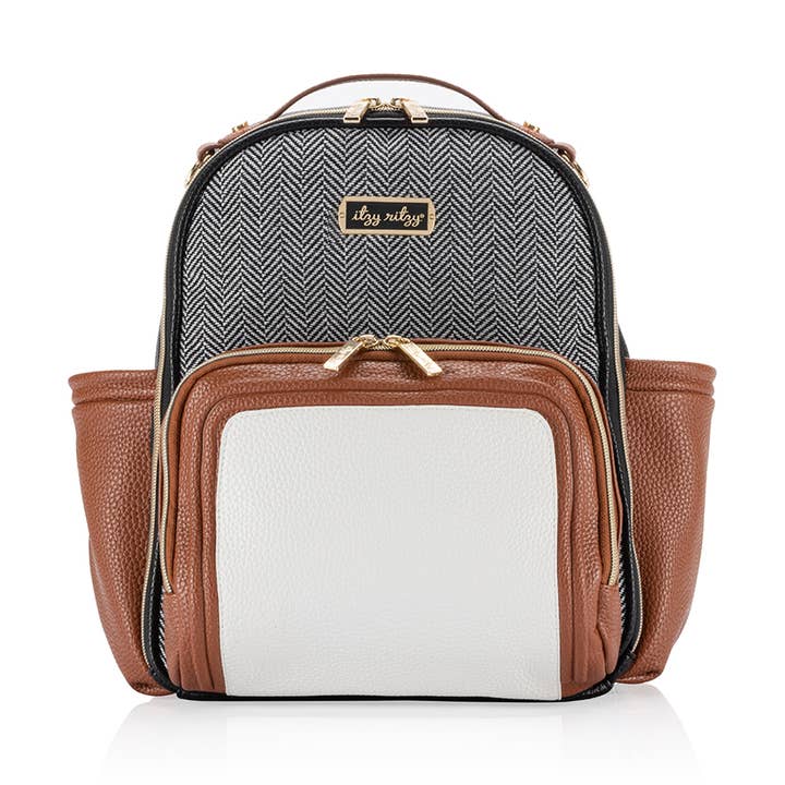 Itzy Mini Plus™ Diaper Bag Backpack - Coffee & Cream