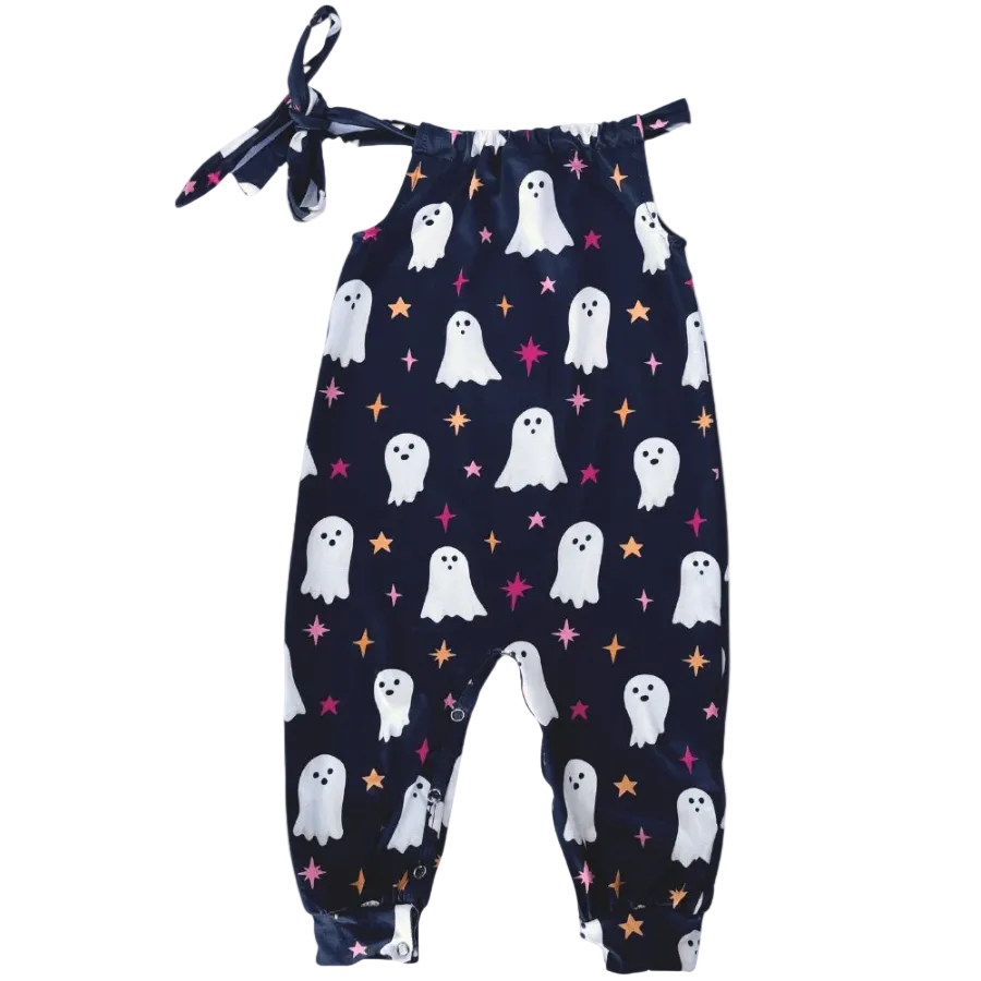 Addison Adjustable Strap Jumpsuit - Black Ghost Sparkles