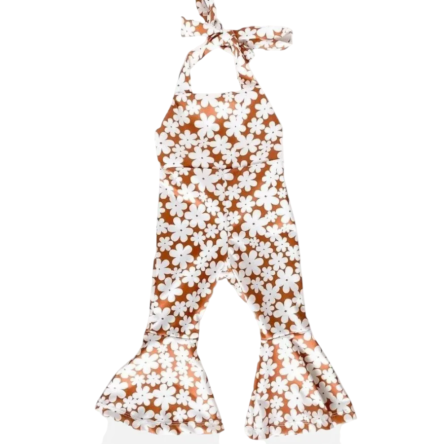 Andi Pleated Bell Bottom Jumpsuit - Flower Child