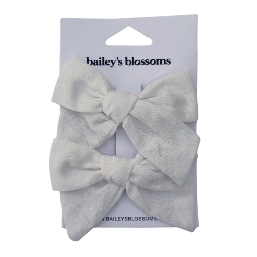 Linen Cotton Piggie Sets - White