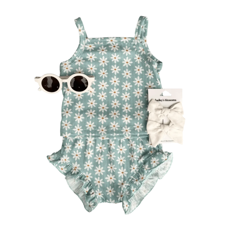 Luna Top & Bloomer Set - Meadow Mist
