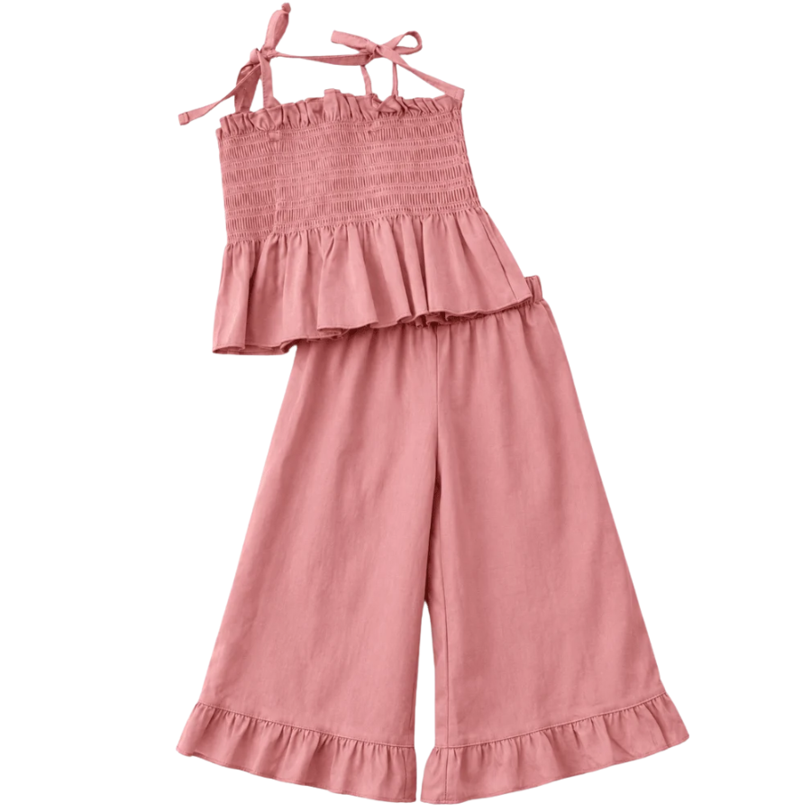 Maisie Smocked Two-Piece Set - Pressed Peony
