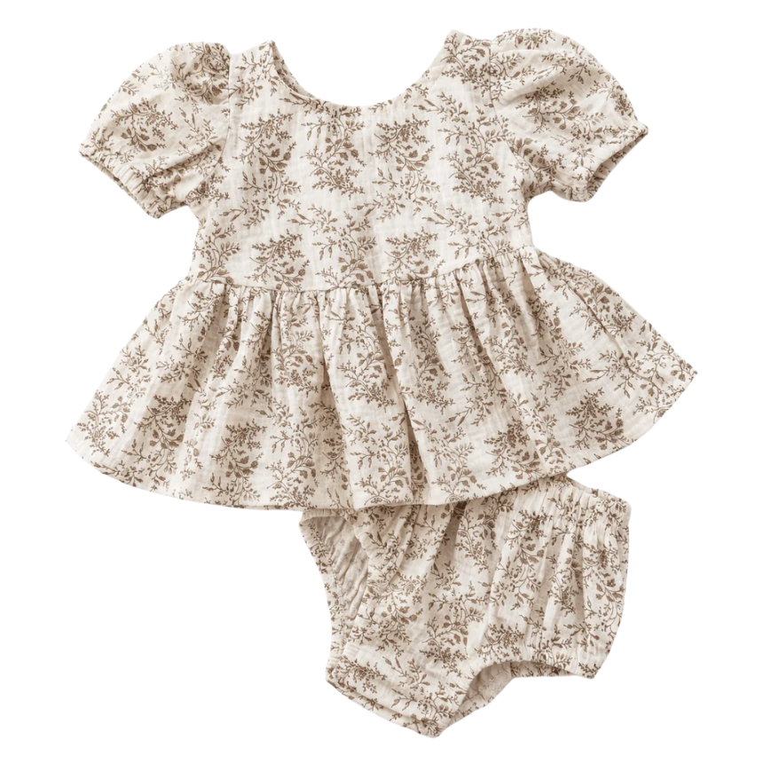 Quinn Bow-Back Top & Bloomer Set - Wisteria Smoke