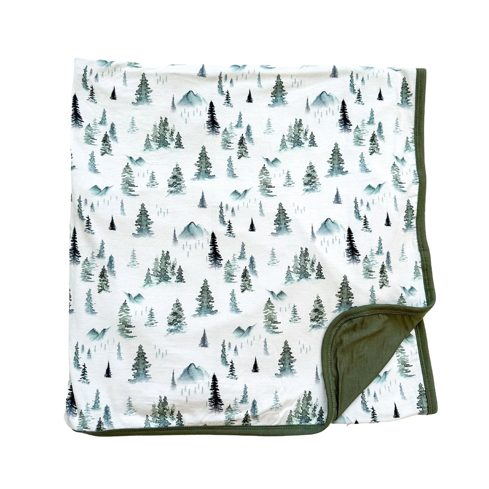 Green Forest Bamboo Reversible Blanket