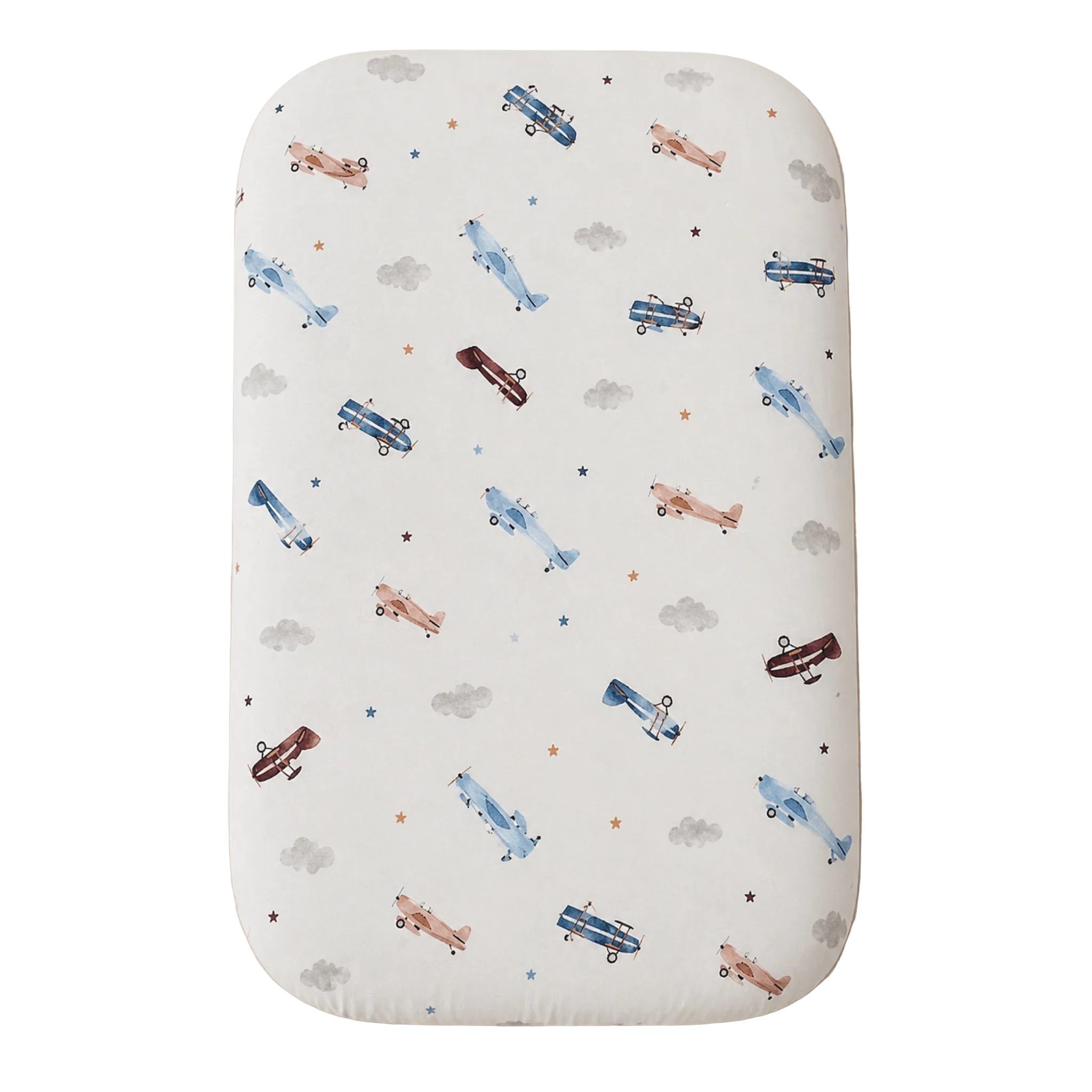 Bamboo Changing Pad Cover - Vintage Airplane