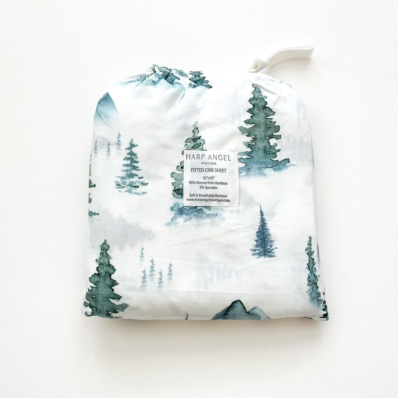 Bamboo Fitted Crib Sheet - Green Forest