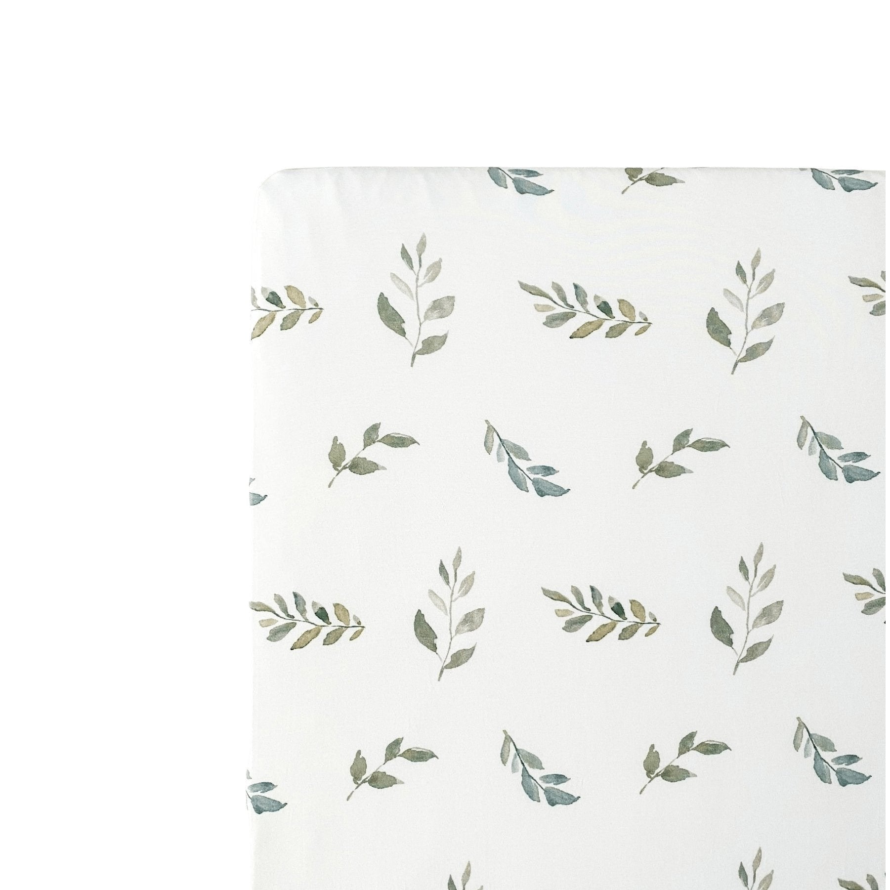 Bamboo Fitted Crib Sheet - Green Leaves