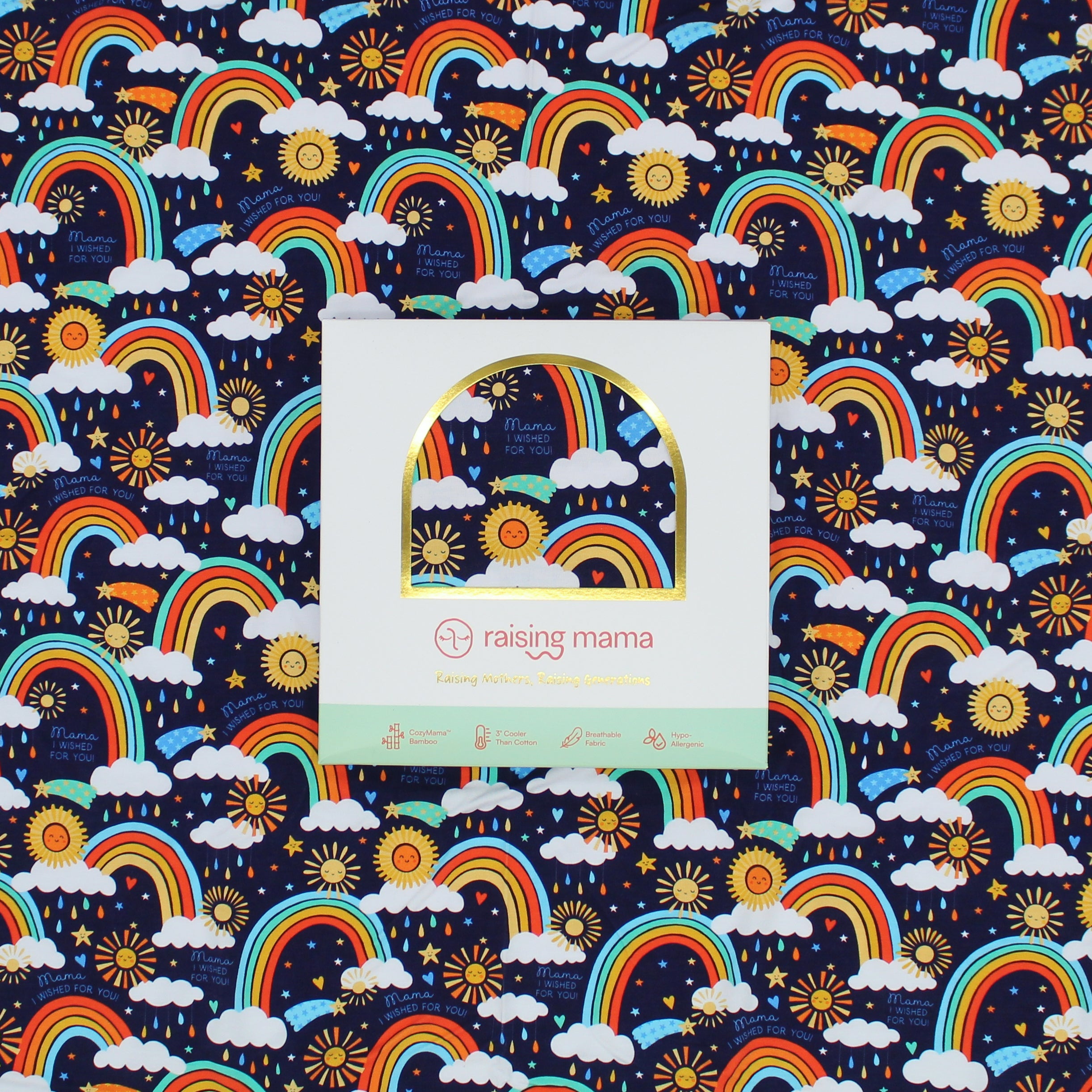 The Forever Swaddle Blanket | Here Comes the Sunshine (Blue)